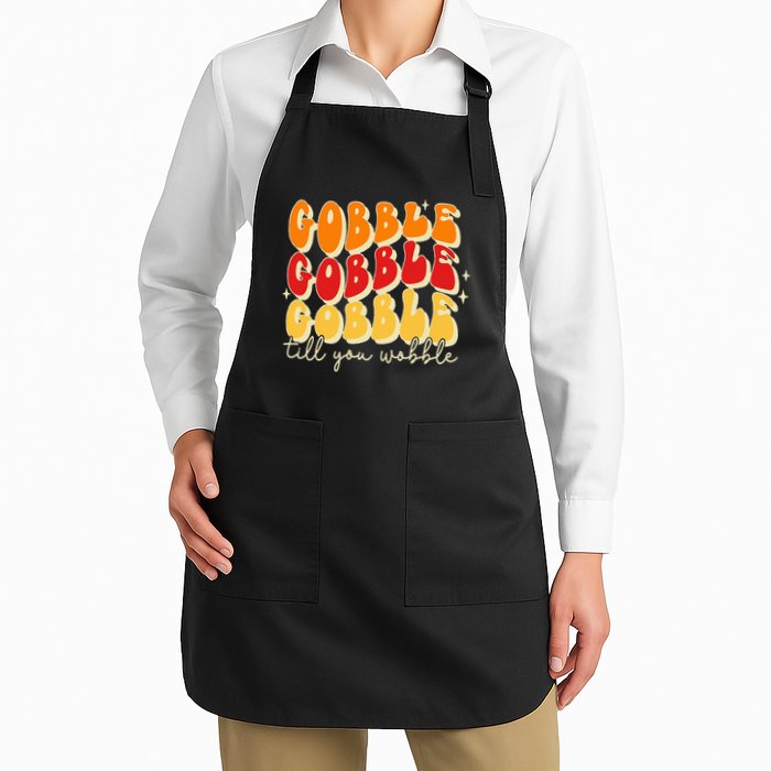 Gobble Till You Wobble Thanksgiving Retro Apron