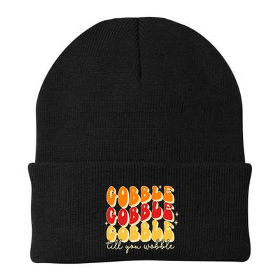Gobble Till You Wobble Thanksgiving Retro Beanie
