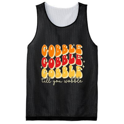 Gobble Till You Wobble Thanksgiving Retro Mesh Reversible Basketball Jersey Tank