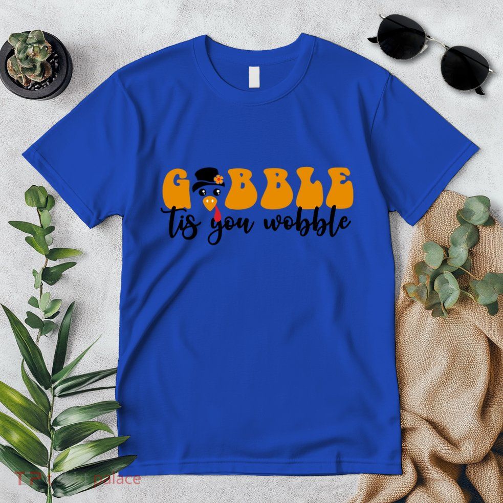 Gobble Til You Wobble Great Gift Thanksgiving Cute Turkey Face Cool Gift Premium T-Shirt