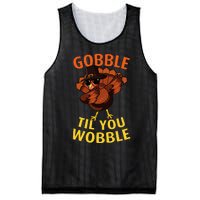 Gobble Til You Wobble Dabbing Turkey Thanksgiving Day Gift Mesh Reversible Basketball Jersey Tank