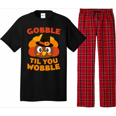 Gobble Til You Wobble Meaningful Gift Thanksgiving Day Cute Gift Funny Gift Pajama Set