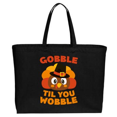 Gobble Til You Wobble Meaningful Gift Thanksgiving Day Cute Gift Funny Gift Cotton Canvas Jumbo Tote