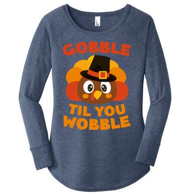 Gobble Til You Wobble Meaningful Gift Thanksgiving Day Cute Gift Funny Gift Women's Perfect Tri Tunic Long Sleeve Shirt