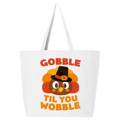 Gobble Til You Wobble Meaningful Gift Thanksgiving Day Cute Gift Funny Gift 25L Jumbo Tote