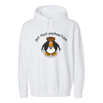 Got That Yeehawtism Penguin Cowboy Garment-Dyed Fleece Hoodie