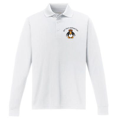 Got That Yeehawtism Penguin Cowboy Performance Long Sleeve Polo