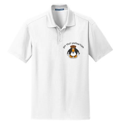 Got That Yeehawtism Penguin Cowboy Dry Zone Grid Polo