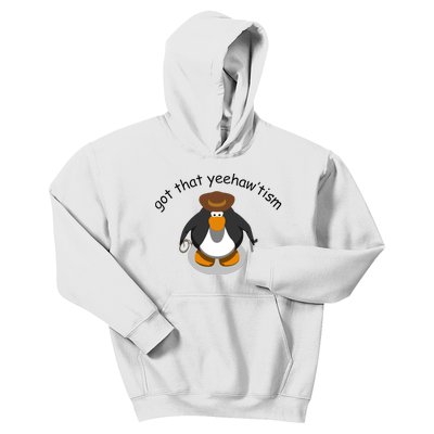 Got That Yeehawtism Penguin Cowboy Kids Hoodie