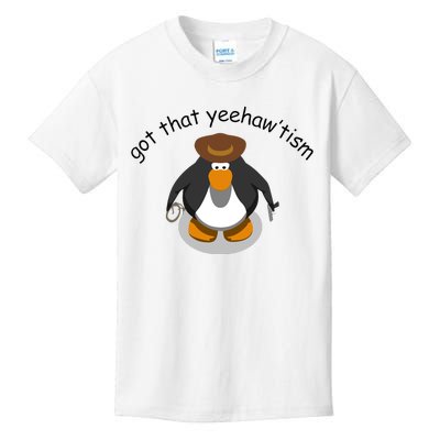 Got That Yeehawtism Penguin Cowboy Kids T-Shirt