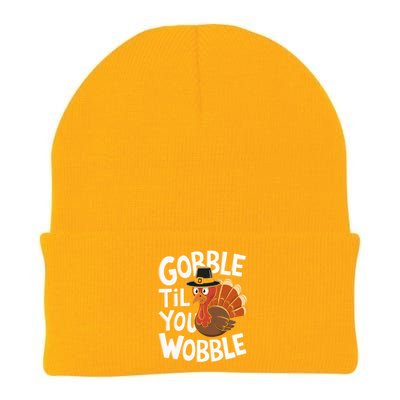 Gobble Til You Wobble Gobble Gobble Thanksgiving Day Knit Cap Winter Beanie