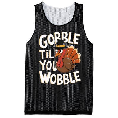 Gobble Til You Wobble Gobble Gobble Thanksgiving Day Mesh Reversible Basketball Jersey Tank