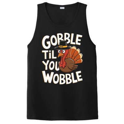 Gobble Til You Wobble Gobble Gobble Thanksgiving Day PosiCharge Competitor Tank