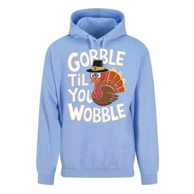 Gobble Til You Wobble Gobble Gobble Thanksgiving Day Unisex Surf Hoodie