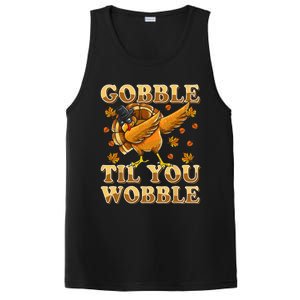 Gobble Til You Wobble Dabbing Turkey Thanksgiving PosiCharge Competitor Tank