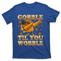 Gobble Til You Wobble Dabbing Turkey Thanksgiving T-Shirt