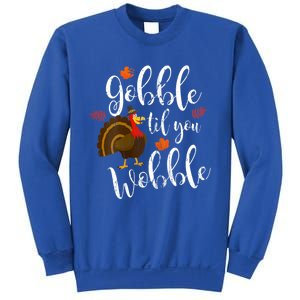 Gobble Till You Wobble Dabbing Turkey Family Thanksgiving Meaningful Gift Sweatshirt