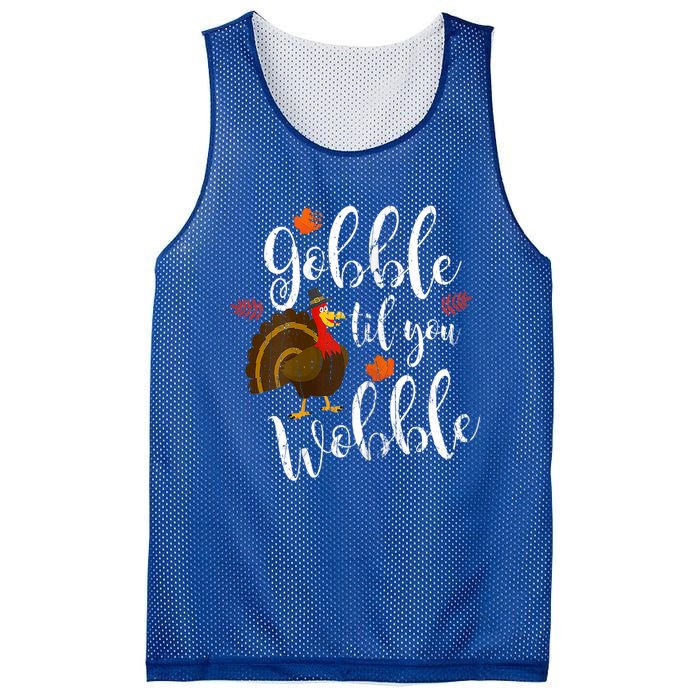 Gobble Till You Wobble Dabbing Turkey Family Thanksgiving Meaningful Gift Mesh Reversible Basketball Jersey Tank