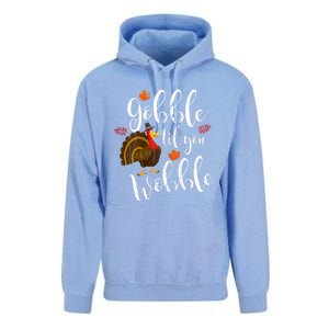 Gobble Till You Wobble Dabbing Turkey Family Thanksgiving Meaningful Gift Unisex Surf Hoodie