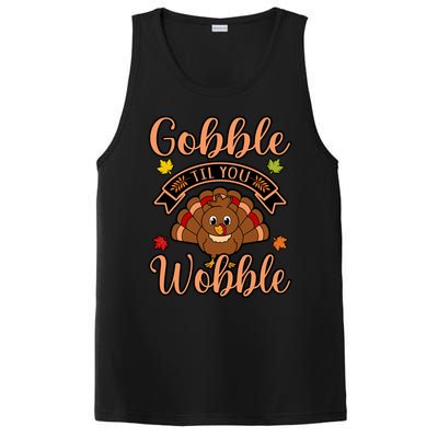 Gobble Till You Wobble Turkey Thanksgiving Family Graphic Gift PosiCharge Competitor Tank