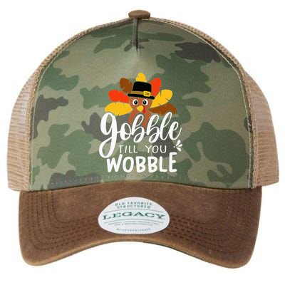 Gobble Till You Wobble Thanksgiving Turkey Legacy Tie Dye Trucker Hat