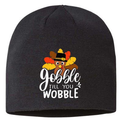 Gobble Till You Wobble Thanksgiving Turkey Sustainable Beanie