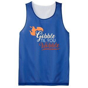 Gobble Til You Wobble I Thanksgiving Day Family Dinner Cute Gift Mesh Reversible Basketball Jersey Tank