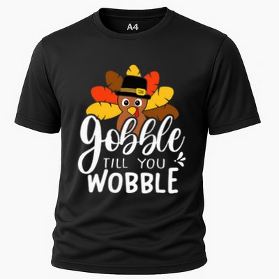Gobble till you Wobble Thanksgiving Turkey Performance Shirt