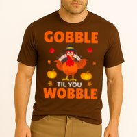 Gobble Til You Wobble Funny Thanksgiving Cooling Performance Crew T-Shirt