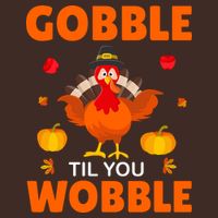 Gobble Til You Wobble Funny Thanksgiving Cooling Performance Crew T-Shirt