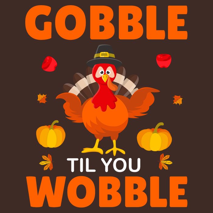 Gobble Til You Wobble Funny Thanksgiving Cooling Performance Crew T-Shirt
