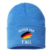 Guten Tag YAll German Flag Funny Oktoberfest Sustainable Knit Beanie