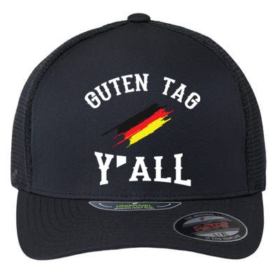 Guten Tag Yall German Flag Funny Oktoberfest Gift Flexfit Unipanel Trucker Cap