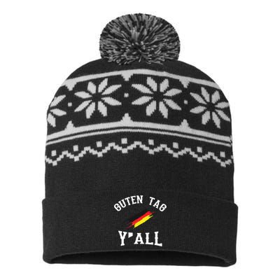 Guten Tag Yall German Flag Funny Oktoberfest Gift USA-Made Snowflake Beanie