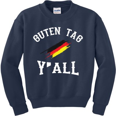 Guten Tag Yall German Flag Funny Oktoberfest Gift Kids Sweatshirt