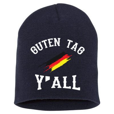 Guten Tag Yall German Flag Funny Oktoberfest Gift Short Acrylic Beanie