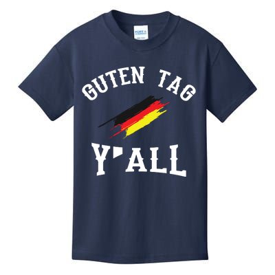 Guten Tag Yall German Flag Funny Oktoberfest Gift Kids T-Shirt