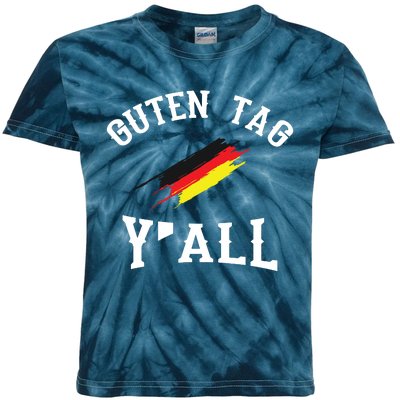 Guten Tag Yall German Flag Funny Oktoberfest Gift Kids Tie-Dye T-Shirt