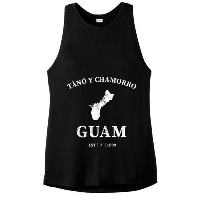 Guam Tano Y Chamorro Ladies PosiCharge Tri-Blend Wicking Tank