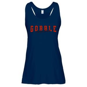 Gobble Til You Wobble Funny Thanksgiving Turkey Dinner Ladies Essential Flowy Tank