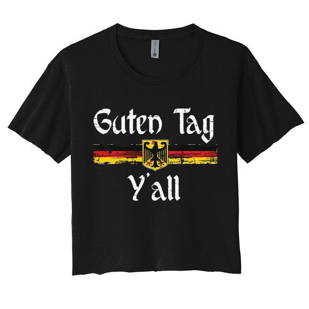 Guten Tag YAll Oktoberfest German Flag Eagle Prost Crop Top