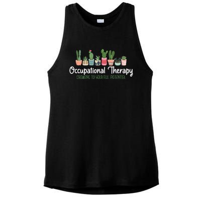 Growing To Your Full Potential Occupational Therapist Ota Ladies PosiCharge Tri-Blend Wicking Tank