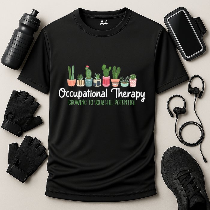 Growing To Your Full Potential Occupational Therapist Ota Cooling Performance Crew T-Shirt