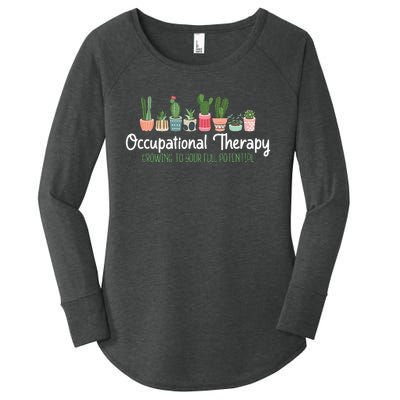 Growing To Your Full Potential Occupational Therapist Ota Women's Perfect Tri Tunic Long Sleeve Shirt