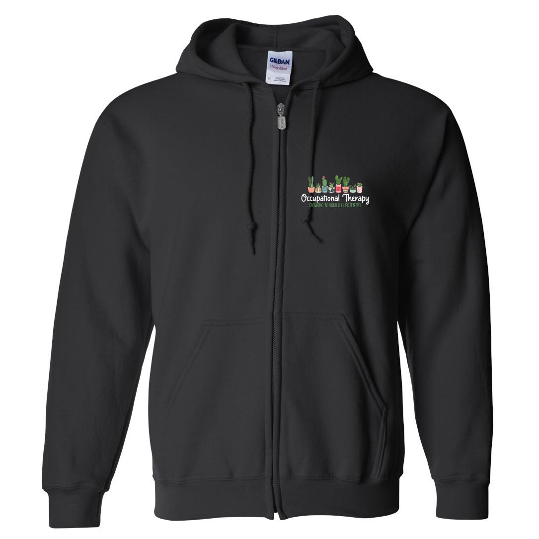 Growing To Your Full Potential Occupational Therapist Ota Full Zip Hoodie