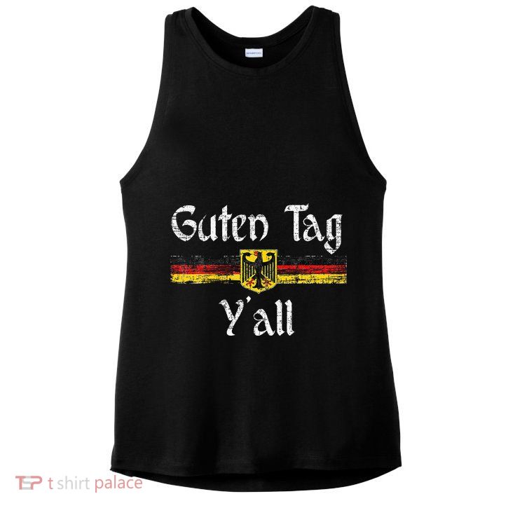 Guten Tag YAll Oktoberfest German Flag Eagle Prost Ladies PosiCharge Tri-Blend Wicking Tank