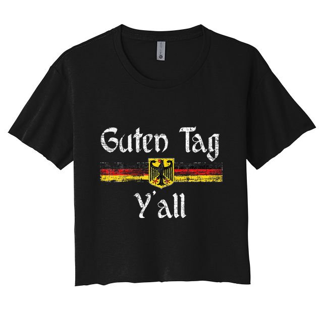 Guten Tag YAll Oktoberfest German Flag Eagle Prost Crop Top