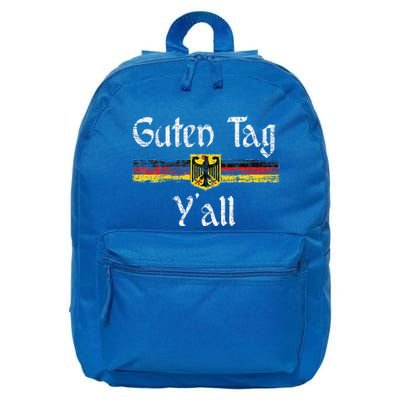 Guten Tag YAll Oktoberfest German Flag Eagle Prost 16 in Basic Backpack