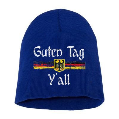 Guten Tag YAll Oktoberfest German Flag Eagle Prost Short Acrylic Beanie
