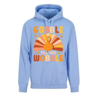 Gobble Till You Wobble Thanksgiving Turkey Cute Family Out Gift Unisex Surf Hoodie